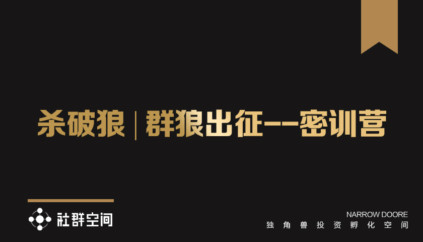 社群空间：杀破狼|狼群出征–密训营1、2期(无水印)