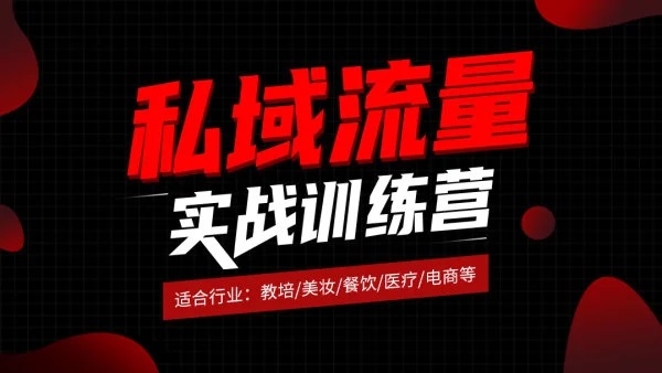 2020私域流量实战训练营 4周让转化率和营收翻倍