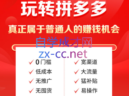 财商学堂·拼多多无货源赚钱进阶课