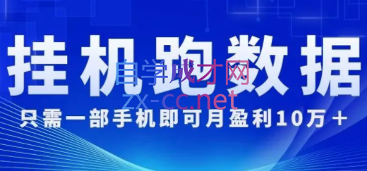 挂机跑数据，只需一部手机即可月盈利10万+，价值3988元