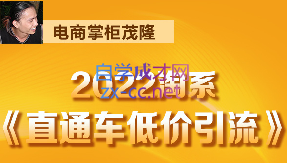电商掌柜杨茂隆·2022直通车低价引流玩法课程，价值1998元