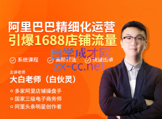 大白老师·阿里巴巴精细化运营，引爆1688店铺流量，价值3980元