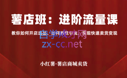 薯店班·基础+进阶+直播（更新24年1月）