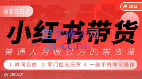 老白来了·小红书带货项目（更新2023年）