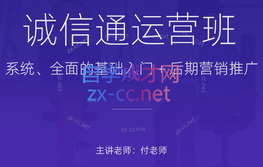付老师·阿里巴巴诚信通高级运营班（2023）