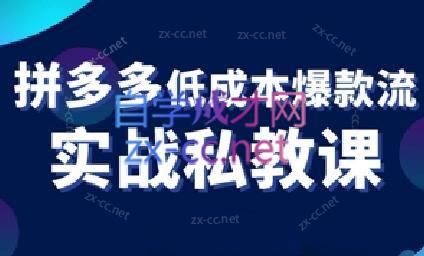 卡卡老师·拼多多低成本爆款流实战私教课