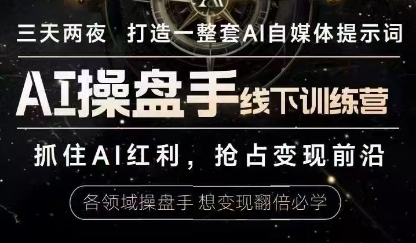 白先生·AI操盘手线下训练营