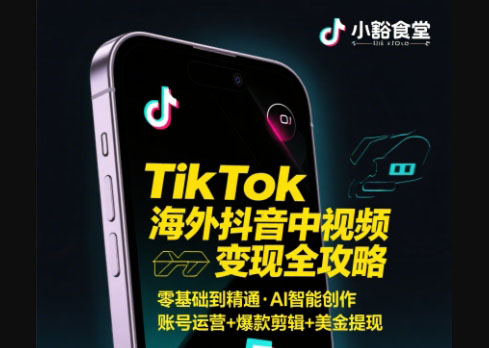 小豁食堂tk·TikTok海外抖音中视频课程