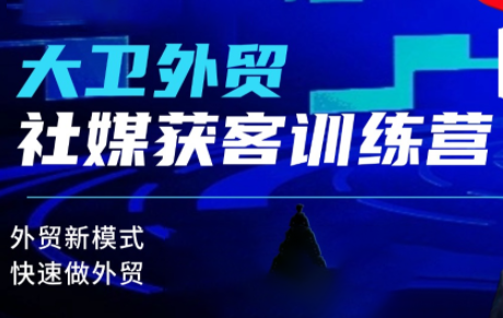 大卫老师·外贸社媒获客独家训练营（更新4月）