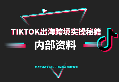 TikTok跨境电商0-1搭建运营（更新10月）