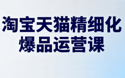 子幽·淘宝天猫精细化爆品运营课（音频+字幕+PDF）