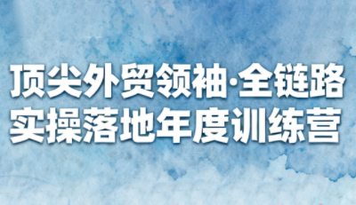 顶尖外贸领袖·全链路实操落地年度训练营