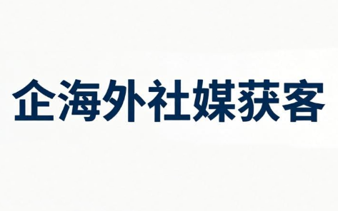 轻装出海·企业海外社媒获客超级方法