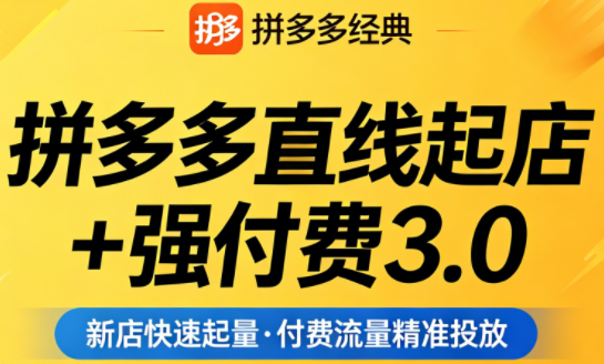 泓一老师·拼多多直线起店+强付费3.0（更新4月）