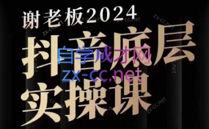 2024谢老板底层实操课