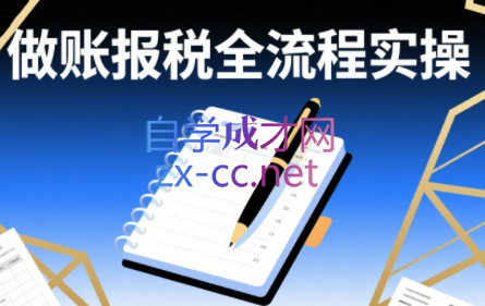 春戈电商·0基础学电商财务，搞定账套建立与税务申报（36+27节实操课）