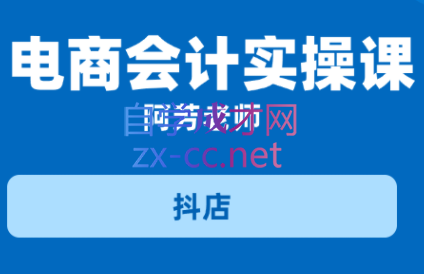 电商会计实操课阿芳（抖店）