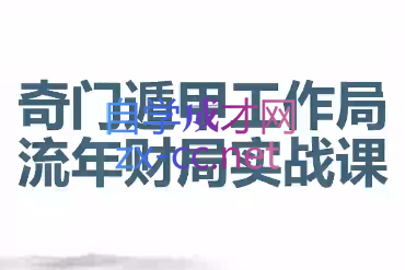 金亮2025·奇门遁甲工作局，流年财局实战课